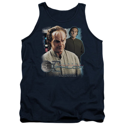 Star Trek Doctor Phlox Mens Tank Top Shirt Navy