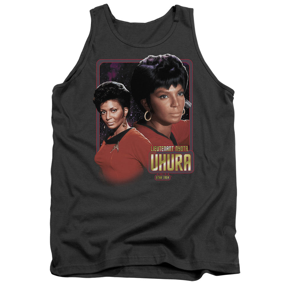 Star Trek Lieutenant Uhura Mens Tank Top Shirt Charcoal