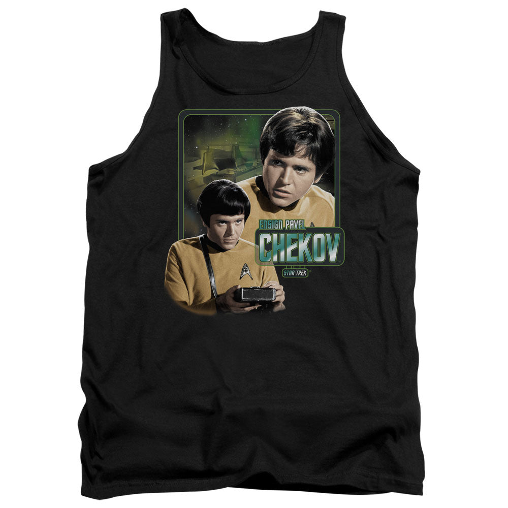 Star Trek Ensign Chekov Mens Tank Top Shirt Black