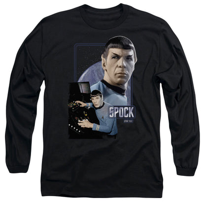 Star Trek Spock Mens Long Sleeve Shirt Black Officially Licensed Officially Licensed