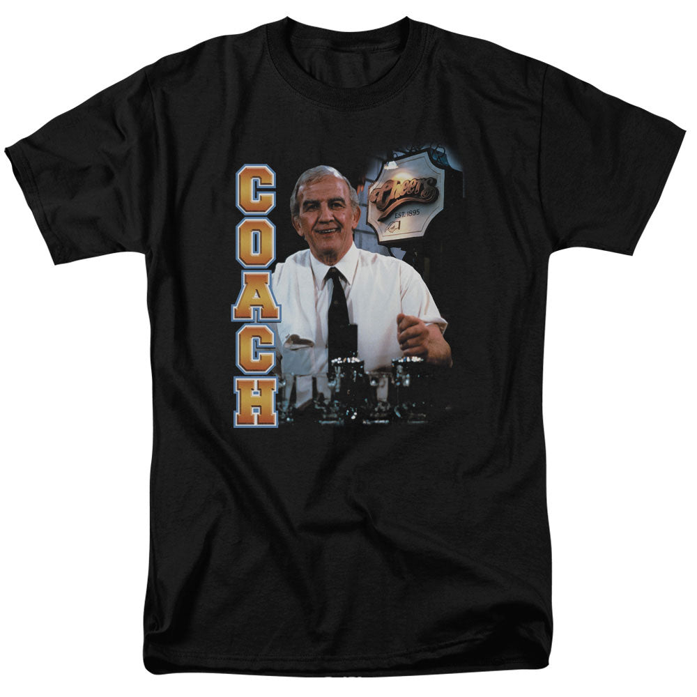 Cheers Coach Mens T Shirt Black Officially Licensed