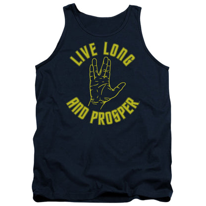 Star Trek Live Long Hand Mens Tank Top Shirt Navy