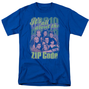 90210 Zip Code Mens T Shirt Royal Blue