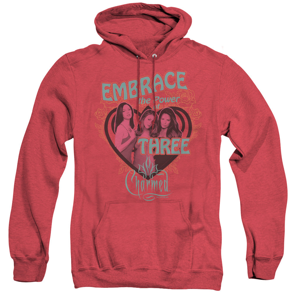 Charmed Embrace The Power Heather Mens Hoodie Red Officially Licensed