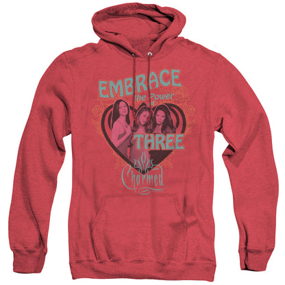 Charmed Embrace The Power Heather Mens Hoodie Red Officially Licensed