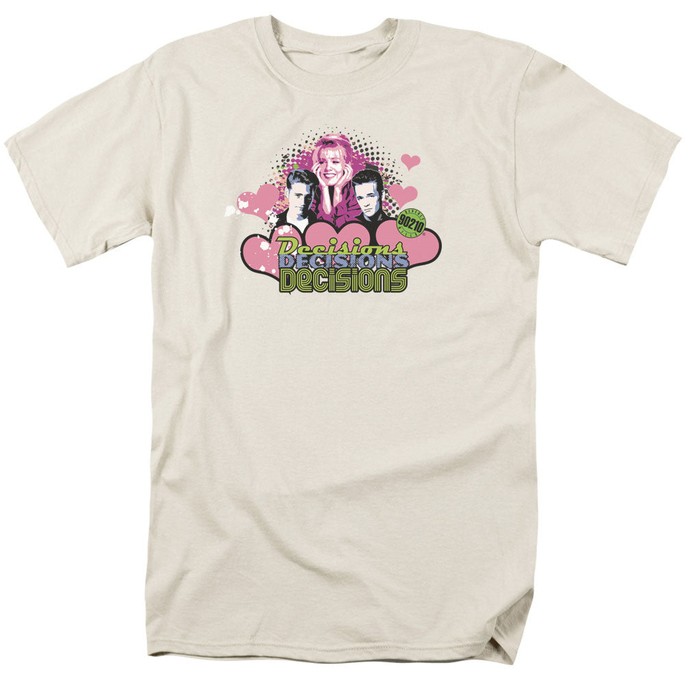 90210 Decisions Mens T Shirt Cream Officially Licensed