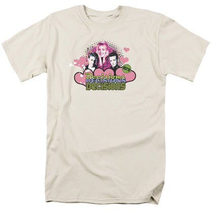 90210 Decisions Mens T Shirt Cream Officially Licensed