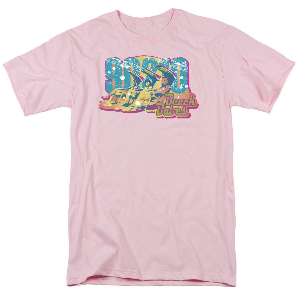 90210 Beach Babes Mens T Shirt Pink Officially Licensed