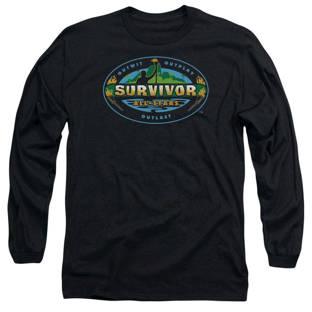 Survivor All Stars Mens Long Sleeve Shirt Black Officially Licensed