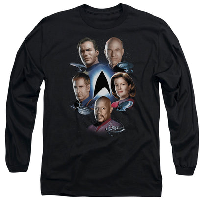 Star Trek Starfleets Finest Mens Long Sleeve Shirt Black Officially Licensed Officially Licensed