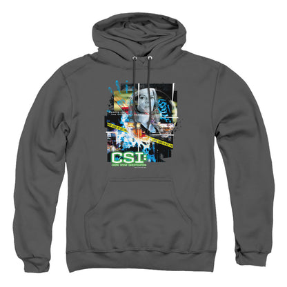 Csi Evidence Collage Mens Hoodie Charcoal Officially Licensed
