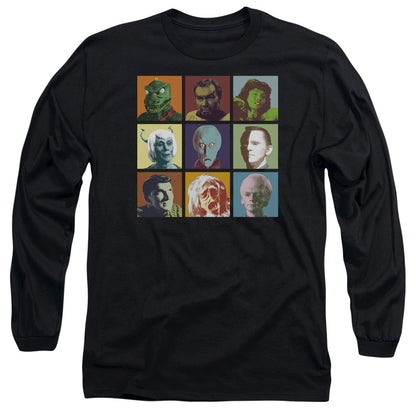 Star Trek Alien Squares Mens Long Sleeve Shirt Black Officially Licensed Officially Licensed