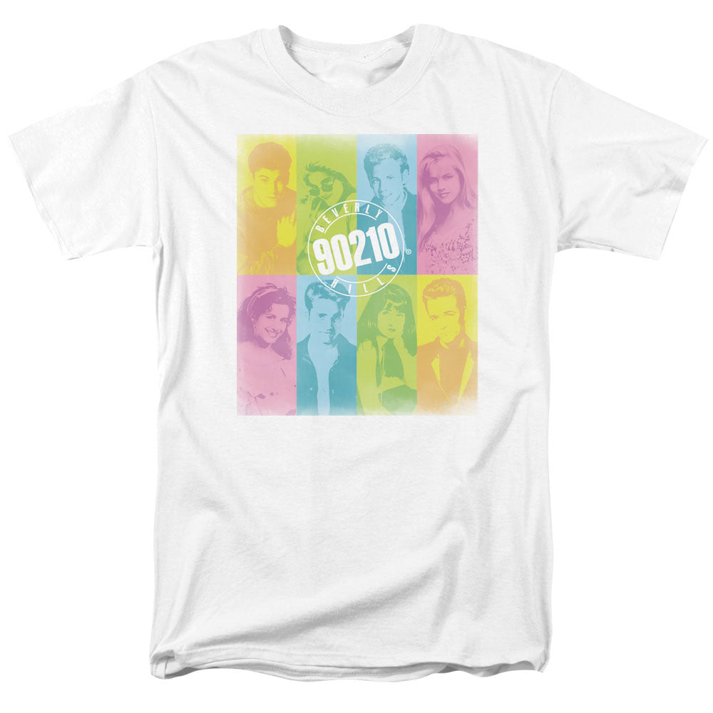 90210 Color Block Of Friends Mens T Shirt White