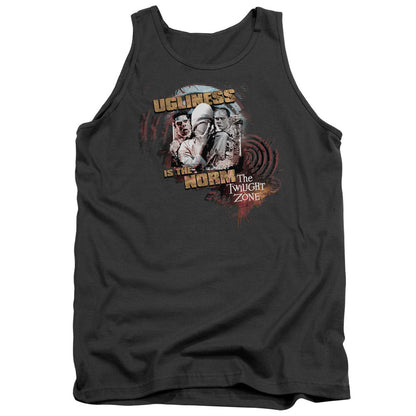 Twilight Zone The Norm Mens Tank Top Shirt Charcoal