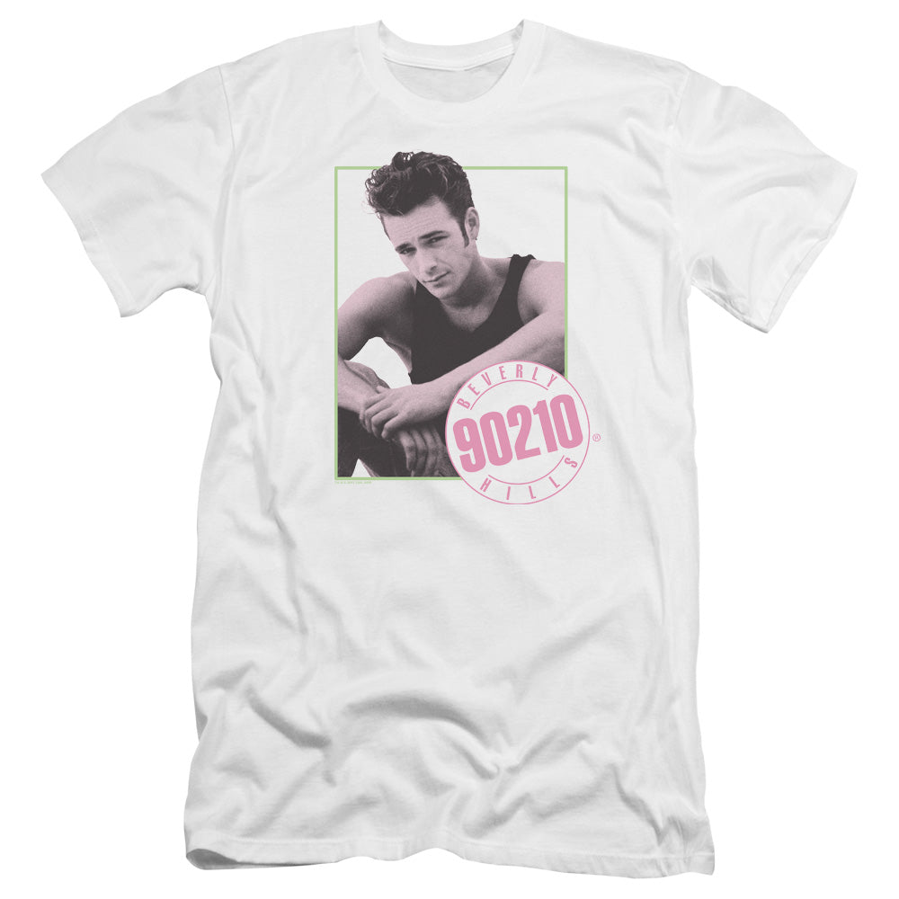 90210 Dylan Premium Bella Canvas Slim Fit Mens T Shirt White