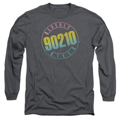 90210 Color Blend Logo Mens Long Sleeve Shirt Charcoal Officially Licensed