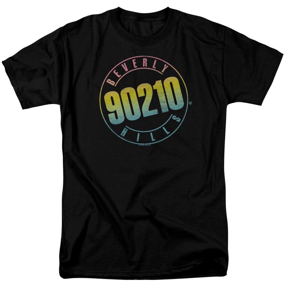 90210 Color Blend Logo Mens T Shirt Black Officially Licensed