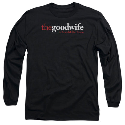 The Good Wife Logo Mens Long Sleeve Shirt Black Officially Licensed
