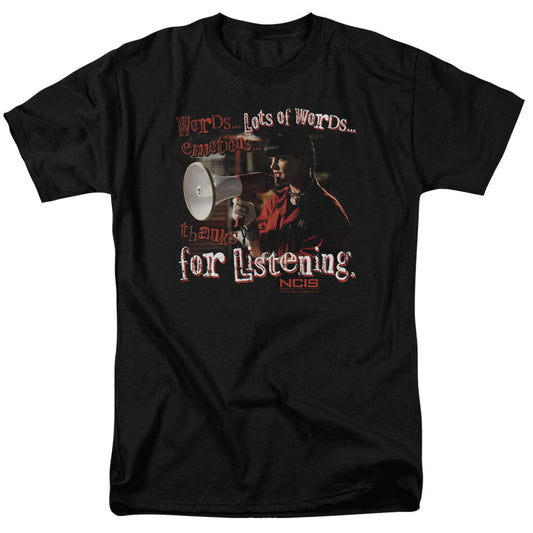 Ncis Thanks For Listening Mens T Shirt Black Officially Licensed