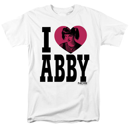Ncis I Heart Abby Mens T Shirt White Officially Licensed