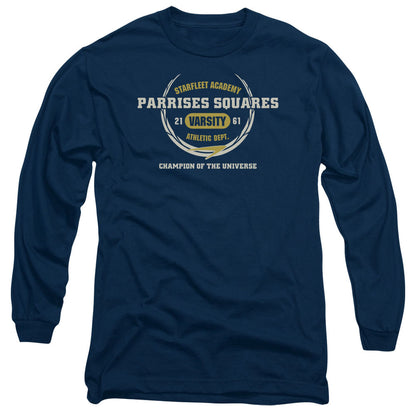Star Trek Parrises Squares Mens Long Sleeve Shirt Navy Officially Licensed Officially Licensed