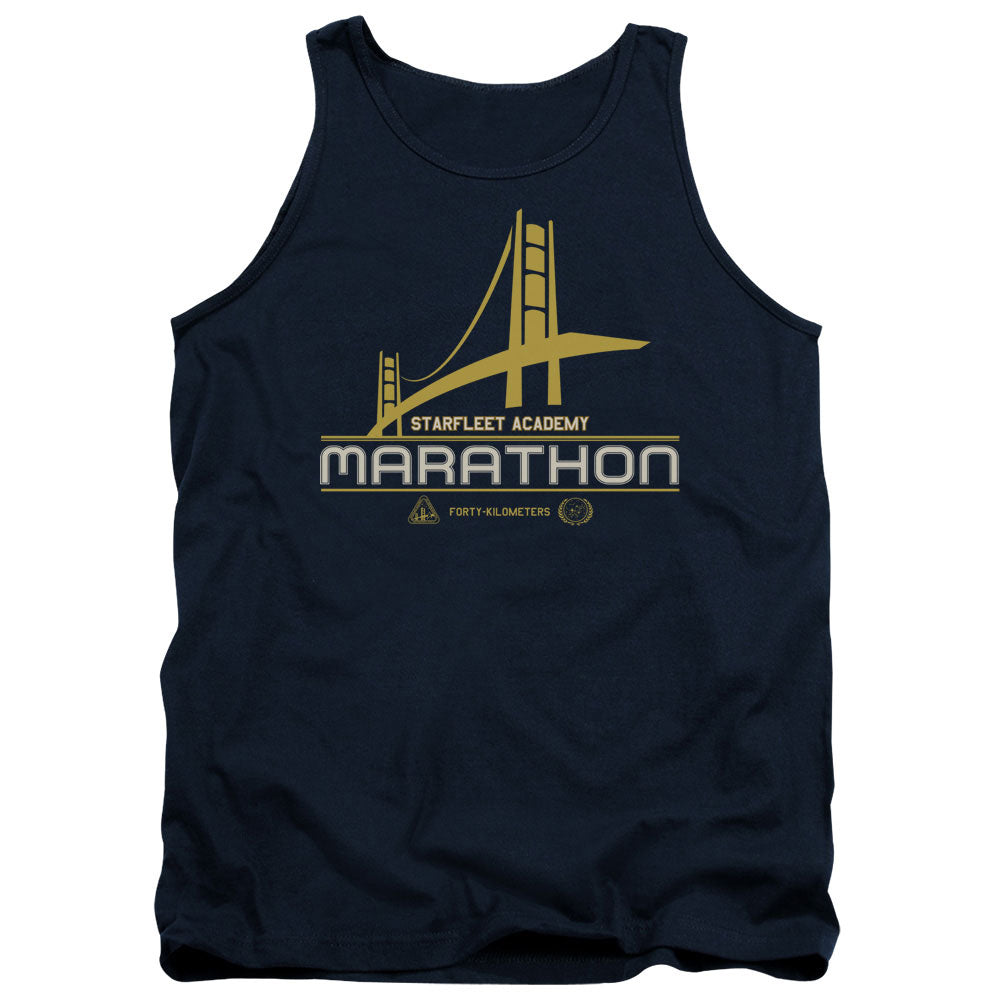 Star Trek Marathon Logo Mens Tank Top Shirt Navy