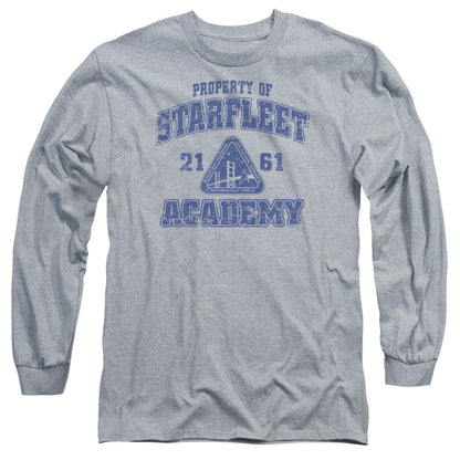Star Trek Old School Mens Long Sleeve Shirt Athletic Heather Officially Licensed Officially Licensed