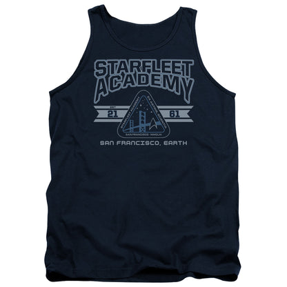 Star Trek Starfleet Academy Earth Mens Tank Top Shirt Navy