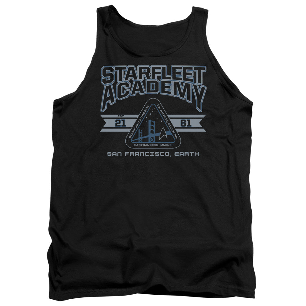 Star Trek Starfleet Academy Earth Mens Tank Top Shirt Black