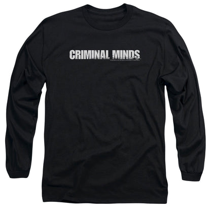 Criminal Minds Logo Mens Long Sleeve Shirt Black Officially Licensed Officially Licensed
