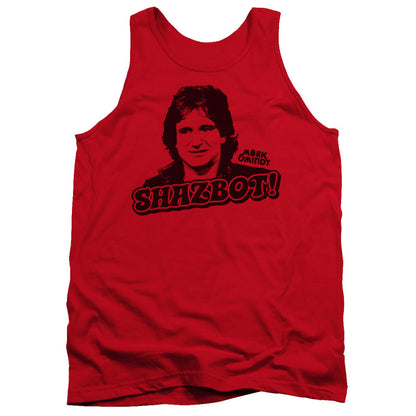 Mork & Mindy Shazbot Mens Tank Top Shirt Red