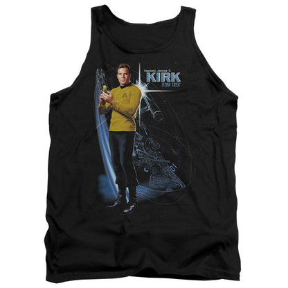 Star Trek Galactic Kirk Mens Tank Top Shirt Black