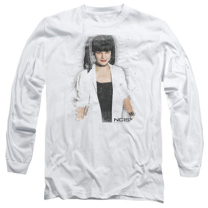 Ncis Abby Skulls Mens Long Sleeve Shirt White Officially Licensed