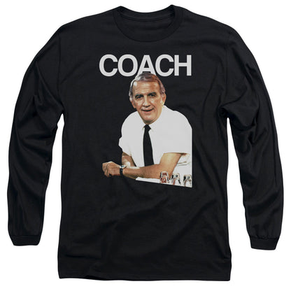 Cheers Coach Mens Long Sleeve Shirt Black Officially Licensed Officially Licensed