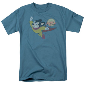 Mighty Mouse To The Sky Mens T Shirt Slate