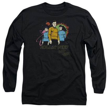 Star Trek Rollin Deep Mens Long Sleeve Shirt Black Officially Licensed Officially Licensed