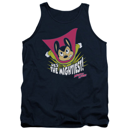 Mighty Mouse The Mightiest Mens Tank Top Shirt Navy