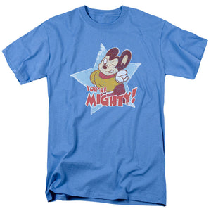 Mighty Mouse Youre Mighty Mens T Shirt Carolina Blue