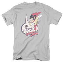 Load image into Gallery viewer, Mighty Mouse My Hero Mens T Shirt Silver