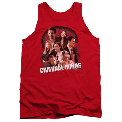 Criminal Minds Brain Trust Mens Tank Top Shirt Red