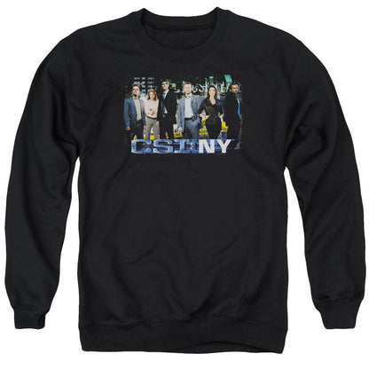 Csi Ny Cast Mens Crewneck Sweatshirt Black Officially Licensed