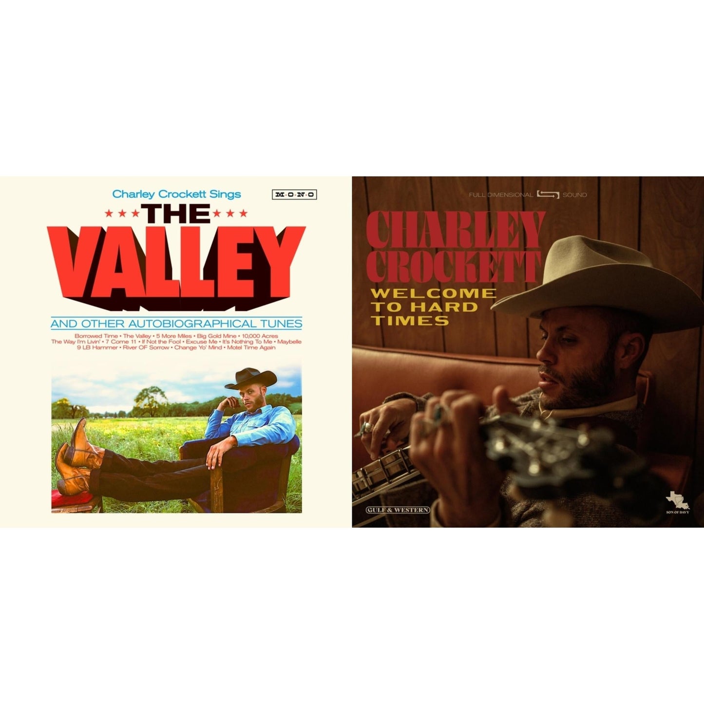 Charley Crockett - Valley & Welcome To Hard Times - LP Vinyl Bundle