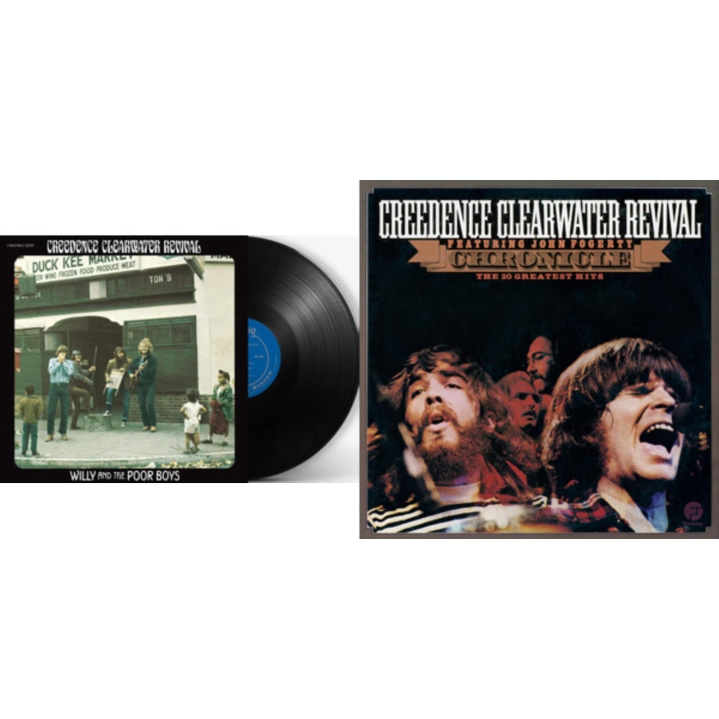 Creedence Clearwater Revival - Chronicle: 20 Greatest Hits & Willy & Poor Boys (1/2 Speed Master) - LP Vinyl Bundle