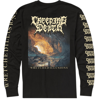 Creeping Death Wretched Illusions Album Art Long Sleeve T Shirt Officially Licensed