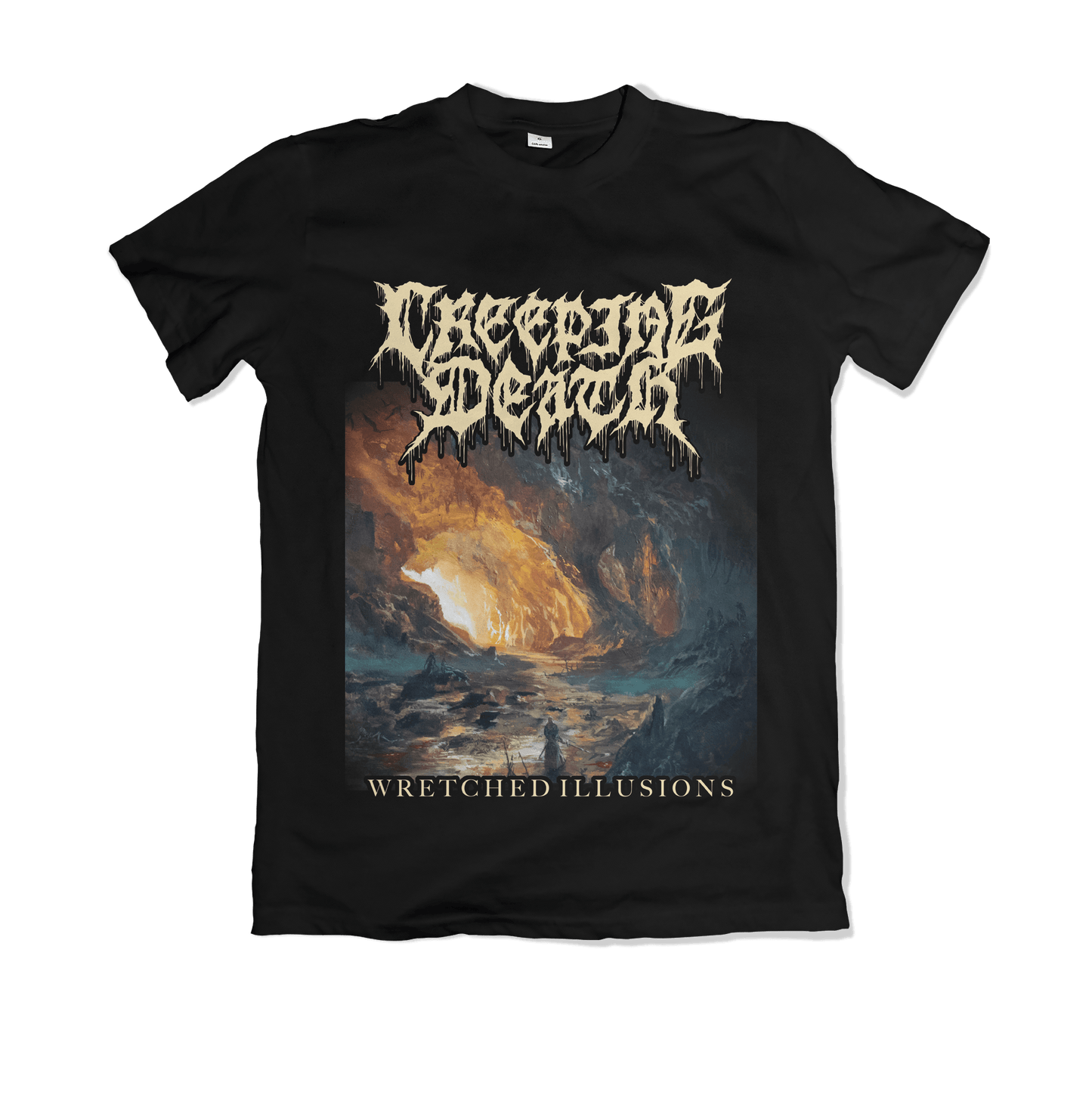 Creeping Death Wretched Illusions Album Art Mens T Shirt