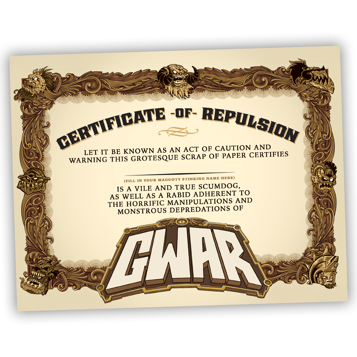 GWAR 'The Return of Gor Gor' Signed Platinum Edition Comic Book + Vinyl Record LP (Limited Edition Fruit Punch)