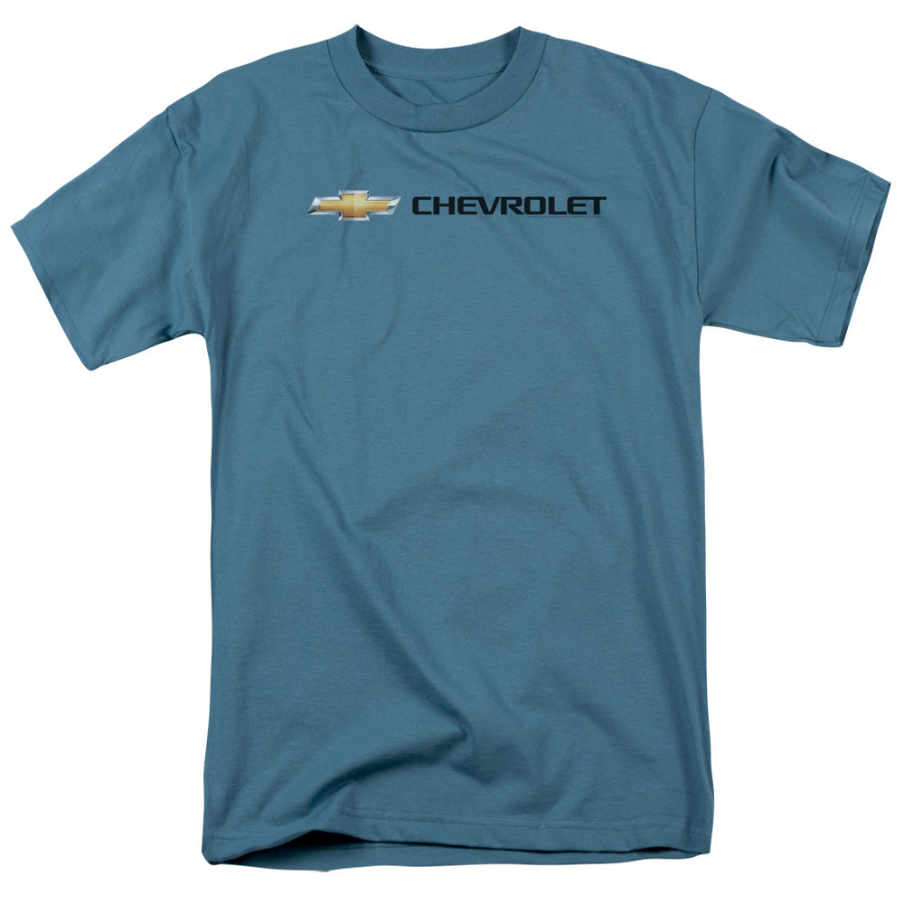 Chevrolet Chevy Bowtie Wide Front Mens T Shirt Slate