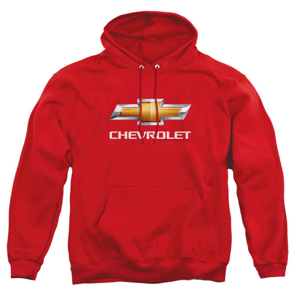 Chevrolet Chevy Bowtie Stacked Mens Hoodie Red Officially Licensed