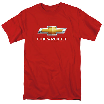 Chevrolet Chevy Bowtie Stacked Mens T Shirt Red