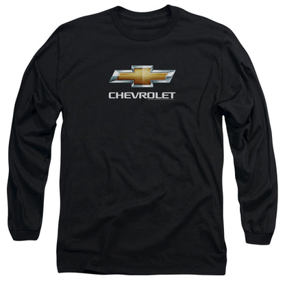 Chevrolet Chevy Bowtie Stacked Mens Long Sleeve Shirt Black